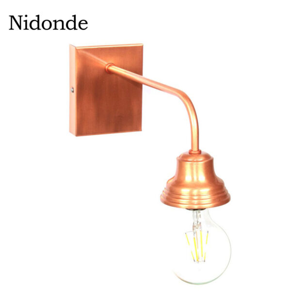 Nidonde Copper Mattel Wall Lamp Lighting Fixture with on Off Switch,Khaki Macaron Wall lamp E26 Edison Copper lamp Holder