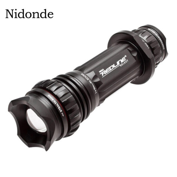 Nidonde strong aluminum flashlights chargeable torch light outdoor metal led torch